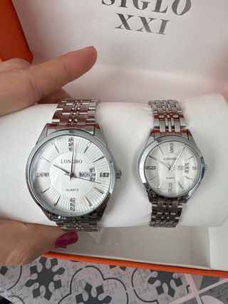 2 Relojes Longbo Pareja NUEVOS
