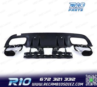 DIFUSOR MERCEDES CLASE C W205 SEDAN 18-21 NEGRO BRILLANTE +