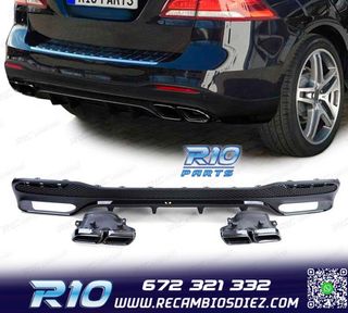 DIFUSOR MERCEDES GLE W166 15-19 LOOK AMG GLE63 NEGRO BRILLO