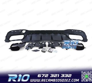 DIFUSOR MERCEDES GLE W166 15-19 LOOK AMG GLE63 NEGRO BRILLO