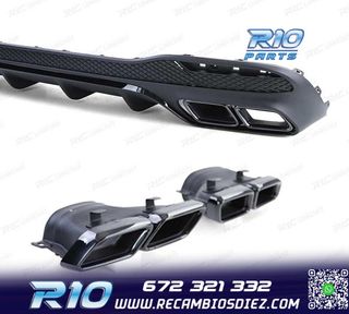 DIFUSOR MERCEDES GLE W166 15-19 LOOK AMG GLE63 NEGRO BRILLO