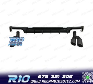 DIFUSOR AUDI A6 A6 AVANT 19-24 LOOK S6 NEGRO BRILLO