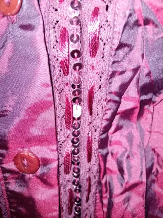 Camisa raso fiesta lentejuelas