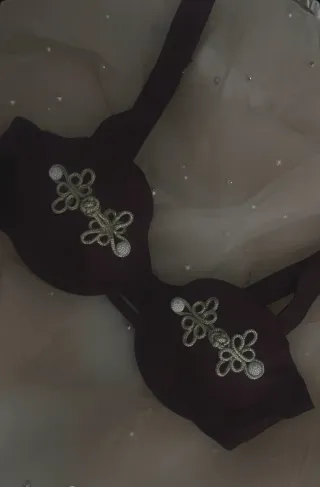 Lencería de lujo púrpura y plata