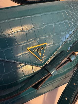 Bolso Guess Verde Azulado Cocodrilo