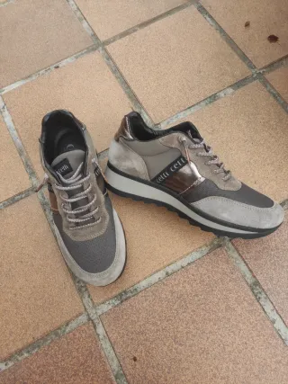 Zapatillas Cetti Talla 36 Gris y bronce