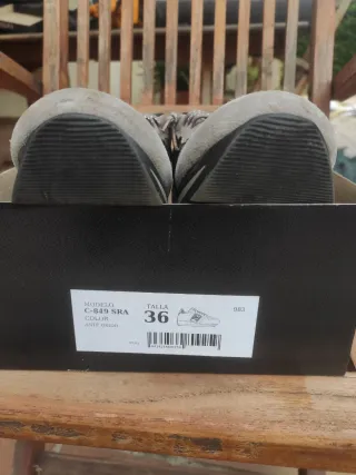 Zapatillas Cetti Talla 36 Gris y bronce