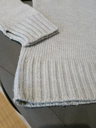 Jersey cuello vuelto gris