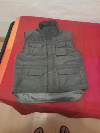 Chaleco multibolsillos gris T-L