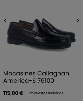Zapatos de vestir Callaghan negros hombre