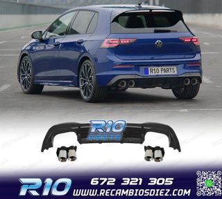 DIFUSOR VOLKSWAGEN VW GOLF 8 21-23 LOOK R DOBLE SALIDA + CO