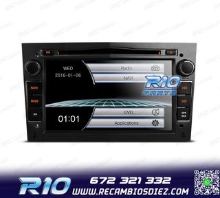 RADIO NAVEGADOR 7" PARA OPEL COLOR NEGRO OSCURO USB GPS TACT
