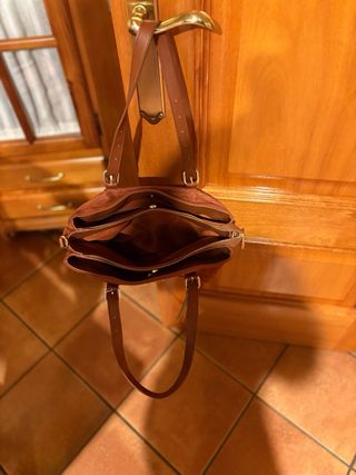 Bolso de ante marrón Precchio