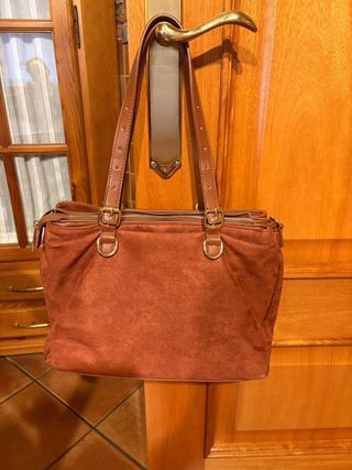 Bolso de ante marrón Precchio