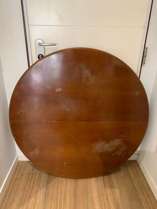 Mesa redonda extensible madera maciza