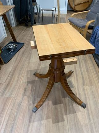 Mesa redonda extensible madera maciza