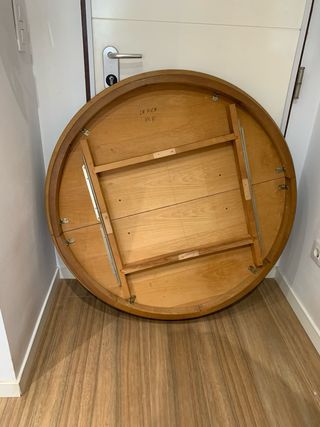 Mesa redonda extensible madera maciza