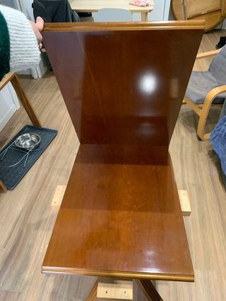 Mesa redonda extensible madera maciza