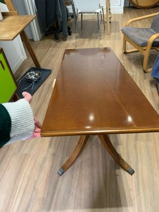 Mesa redonda extensible madera maciza