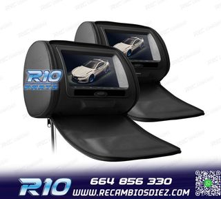 REPOSACABEZAS MULTIMEDIA 7 PULGADAS HD USB SD COLOR NEGRO