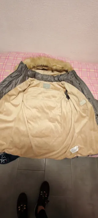 Abrigo niña gris talla 15-16