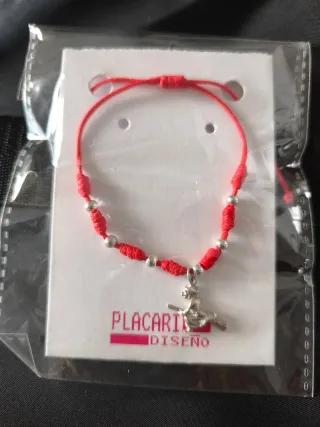 Pulsera 7 nudos plata y abalorios