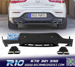 DIFUSOR MERCEDES GLC X253 COUPE 15-18 LOOK AMG GLC63 + COL