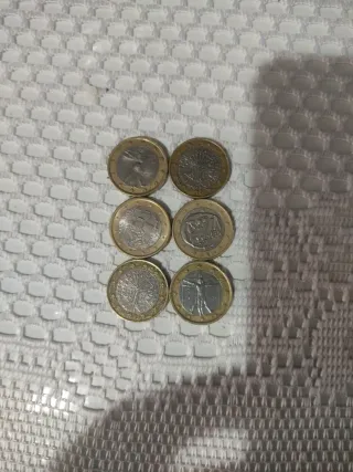 6 Monedas de 1 Euro