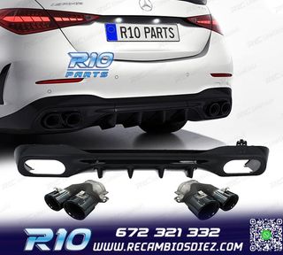 DIFUSOR MERCEDES W206 AMG 21- LOOK C43 + COLAS ESCAPE NEGRO