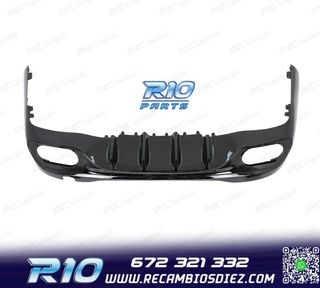 DIFUSOR MERCEDES W206 AMG 21- LOOK C43 + COLAS ESCAPE NEGRO