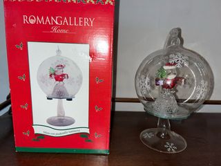 Palla di vetro con Babbo Natale luminosa