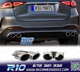 COLAS DE ESCAPE MERCEDES GLE W167 19- LOOK GLE53 CROMO