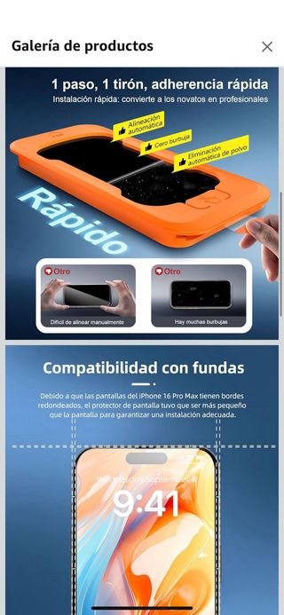 Protettore schermo per iPhone 16 Pro Max