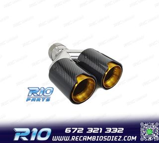 COLA ESCAPE IZQ BMW LOOK M PERFORMANCE DORADO CARBONO