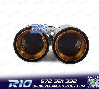 COLA ESCAPE IZQ BMW LOOK M PERFORMANCE DORADO CARBONO