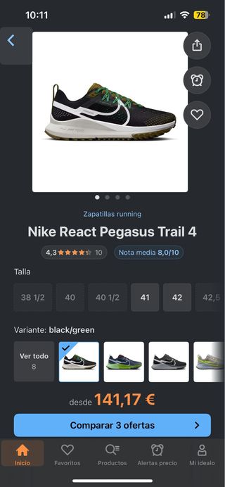 Nike Pegasus Trail 4 Gore-Tex Verde/Morado