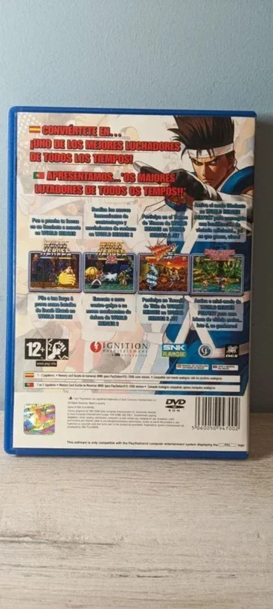Juego World Heroes Anthology para PlayStation 2.