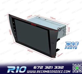 RADIO GPS ANDROID 14 PARA BMW E90 E91 E92 E93 PANTALLA 9" TA
