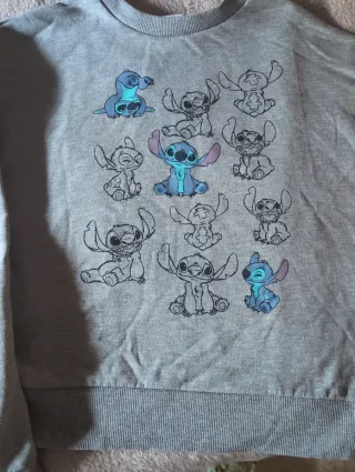 Sudadera Disney Gris con Estampado Stitch