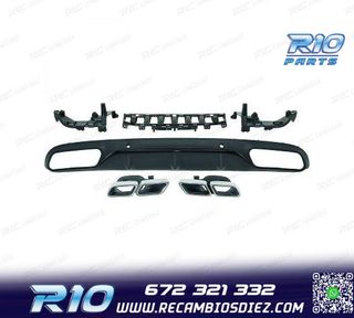 DIFUSOR MERCEDES C W205 LOOK AMG C63 14-18 + COLAS ESCAPE