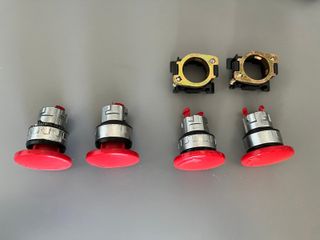 Lote 4 Pulsadores de Emergencia Rojos