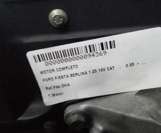 94369 motor completo dha ford fiesta 1.25 16v cat
