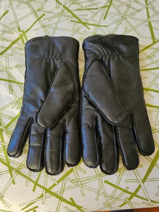Guantes de invierno negros con forro polar