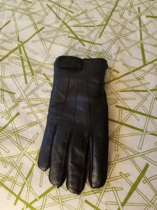 Guantes de invierno negros con forro polar