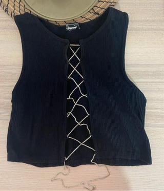 Top fiesta Zara pedrería XS-S Limited Edition