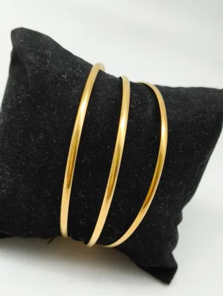 Trio pulseras finas oro 18kt