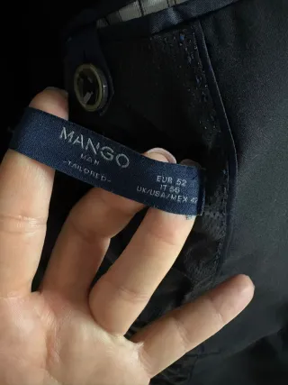 Traje Mango Negro Hombre