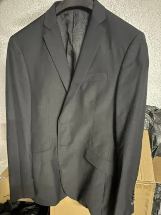 Traje Mango Negro Hombre