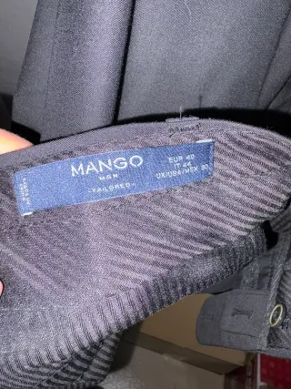 Traje Mango Negro Hombre