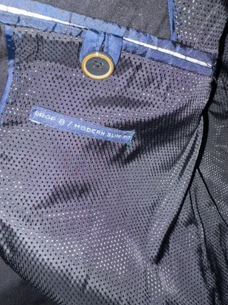 Traje Mango Negro Hombre